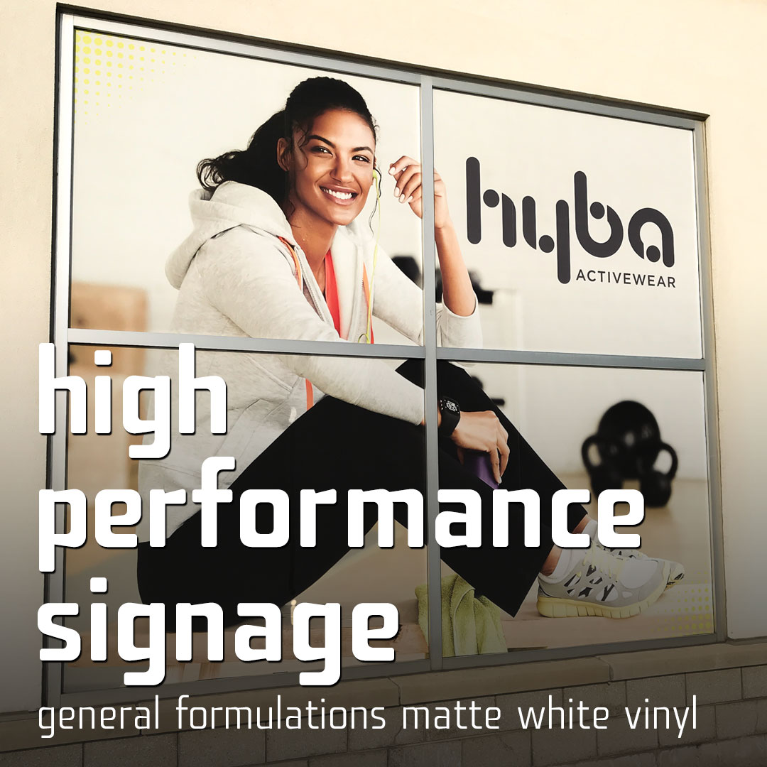 general formulations matte white vinyl - high performance signage