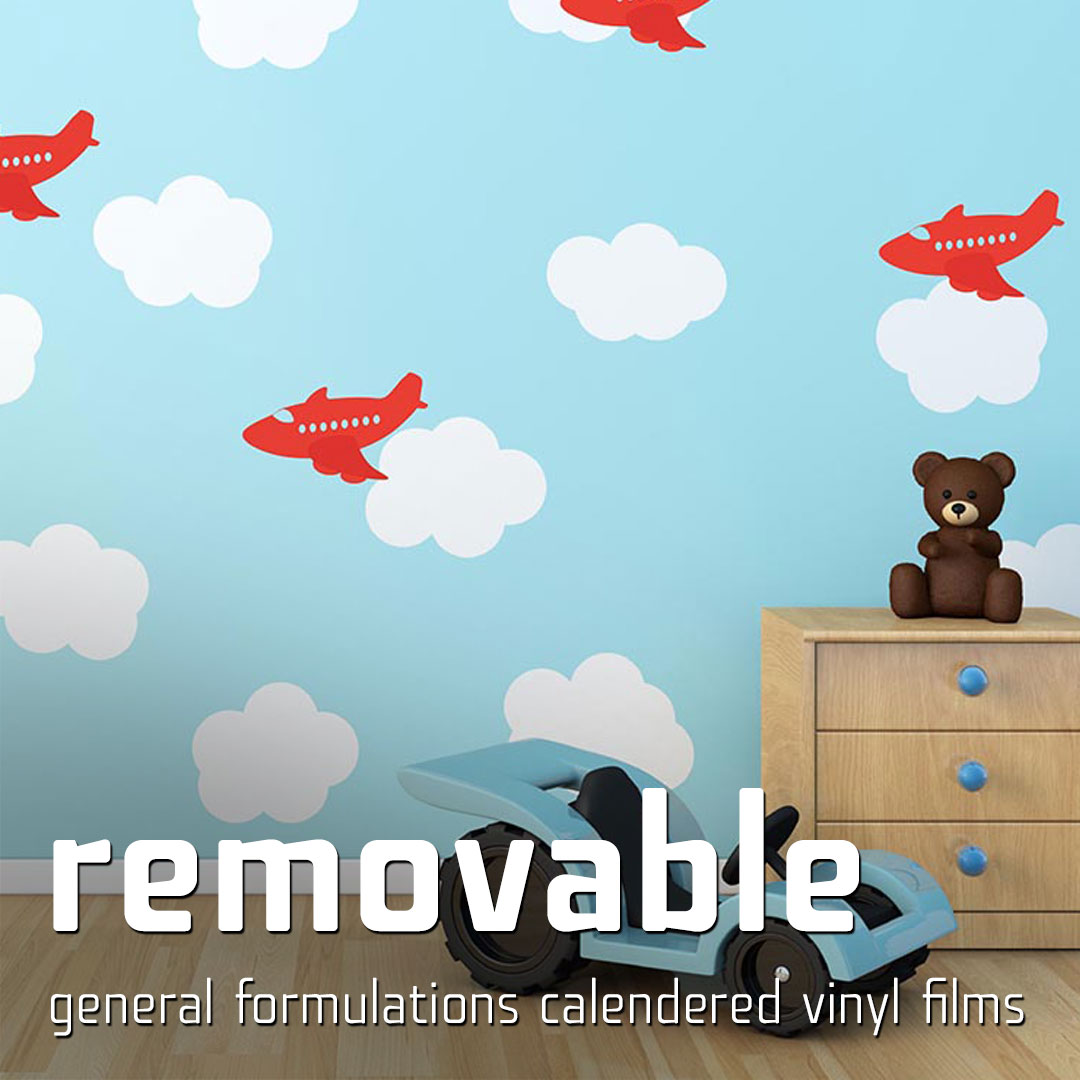 General Formulations - Removable Calendered Vinyl Films